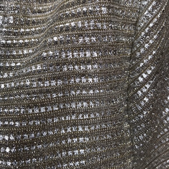 NWT LINE + DOT SPARKLY SILVER & BEIGE SWEATER SZ M - Picture 11 of 16
